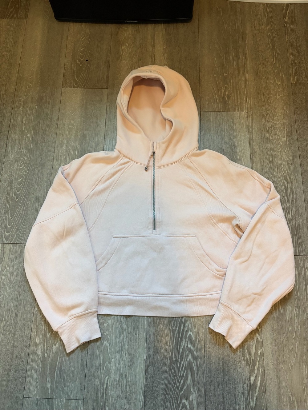 lululemon athletica Pale Pink Half-Zip Cropped Hoodie
